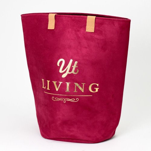 Se19451.cz koš na prádlo s ušami textil/červený