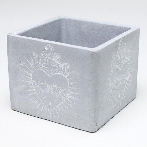 Obal štvorec cement šedý14x14x11.5cm