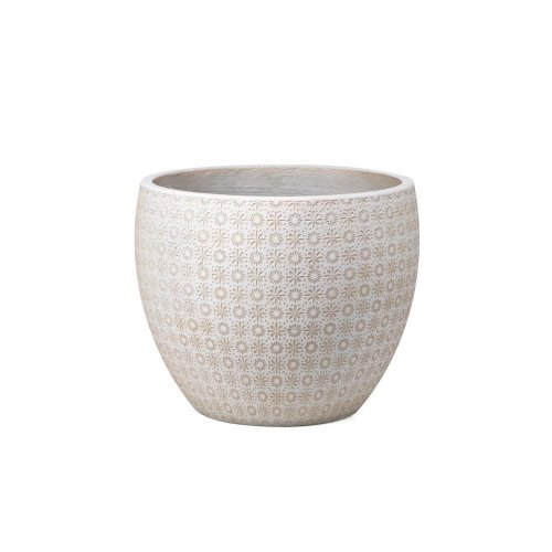 J134 kvetináč + miska paige krémová 55x43,5cm xl