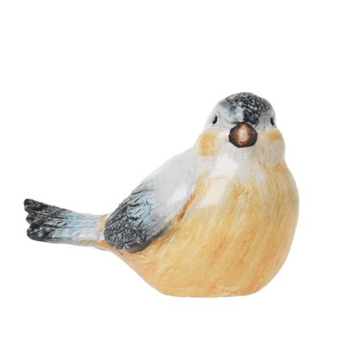 Vtáčik keramika 8x13,5x9cm žltomodrý