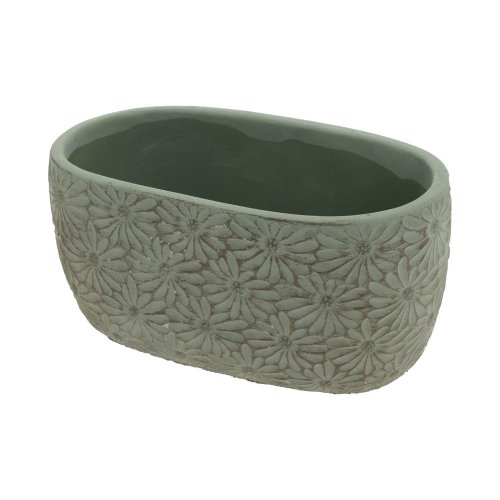 Obal margaréta keramika 20*11*9.8 mentol - Vianočné dekorácie a ozdoby