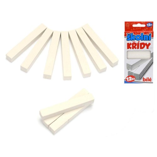 Školské kriedy biele, 12ks v krabičke - Vianočné dekorácie a ozdoby
