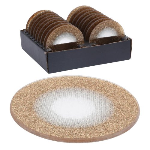 Acc005830 sklo pod sviečku 10cm zl. glit.