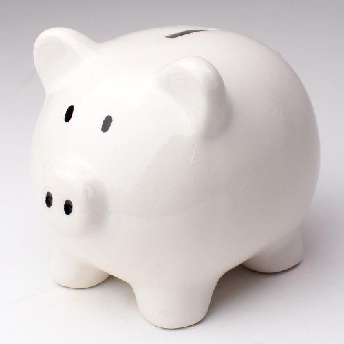 Pokladnička prasa biele dolomit 7,7x6x6,2cm