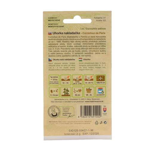 Uhorka nakl.cornichon de paris 2g - Lampáše