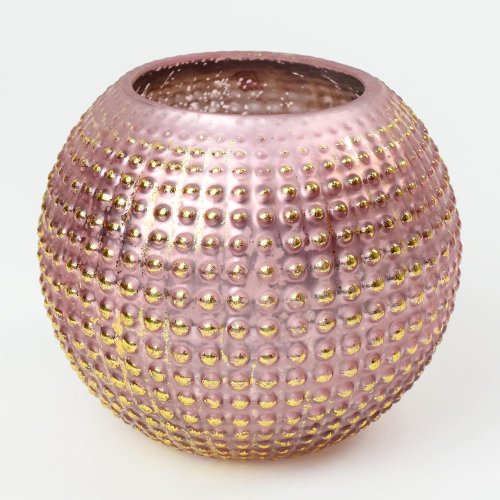 Svietnik sklo sv.fialový 15x14cm