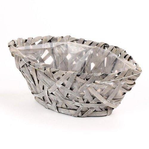 Prútie loďka sivá 30xv11cm