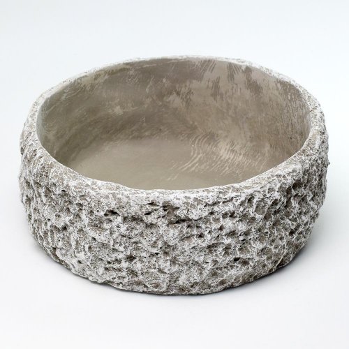 Obal krúhly cement šedý 25x25x10cm