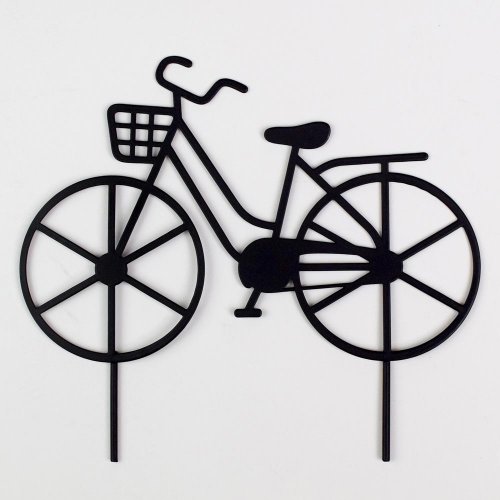Zápich bicykel kov 18x16cm čierny - Veľkonočné ozdoby