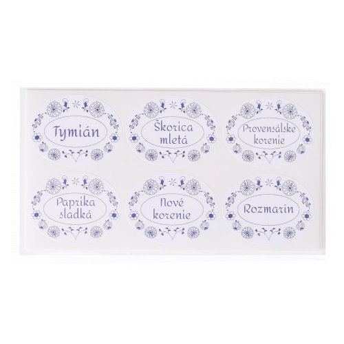 Samolepky na koreničky bielo-modrá 60ks