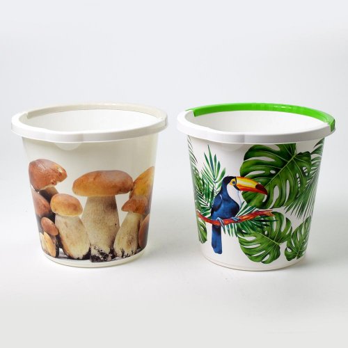 Vedro uh 10l s výlevkou dekorované