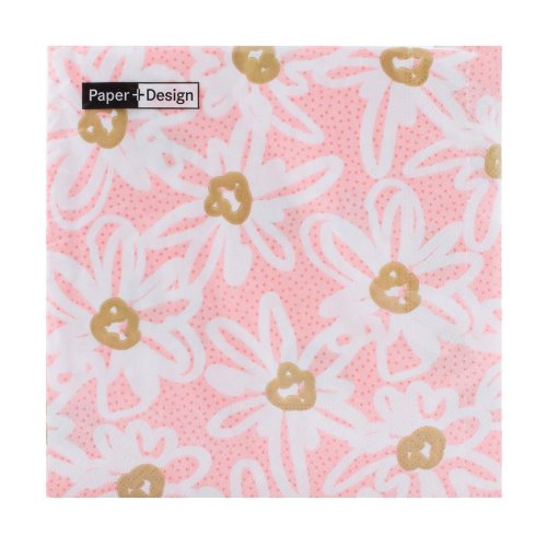 201807 servítky blooming pattern 33x33cm - Umelé kvety