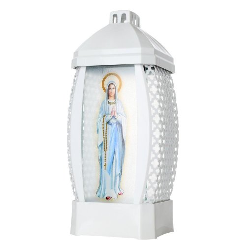 Lampion glamour panna mária plast biela 13x30cm