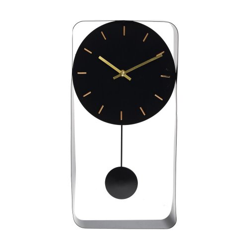 Hodiny nástenné 40x20cm čierne