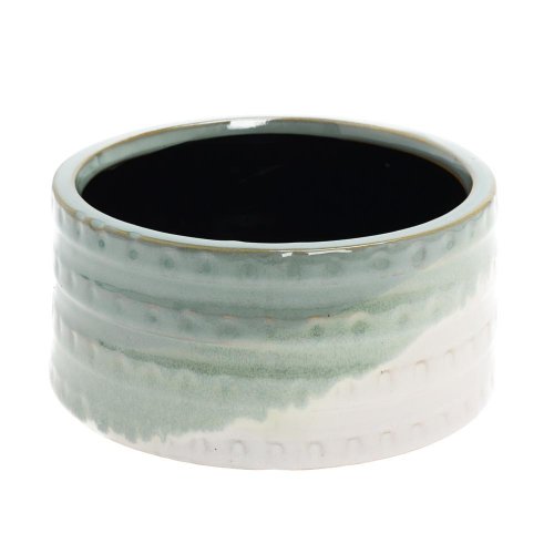 Obal trojfarebný keramika 16.7*16.7*8 mentol - Vianočné stromčeky