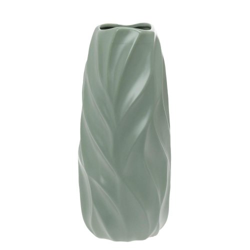 Váza vlnky keramika 11x12x30cm zelená