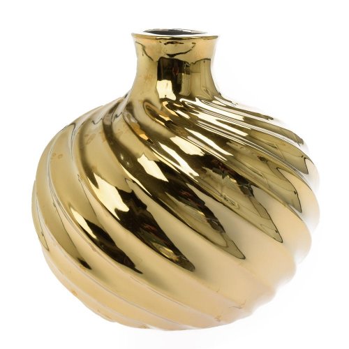 Váza na suché aranž.keram. 6x19x19cm zlatá
