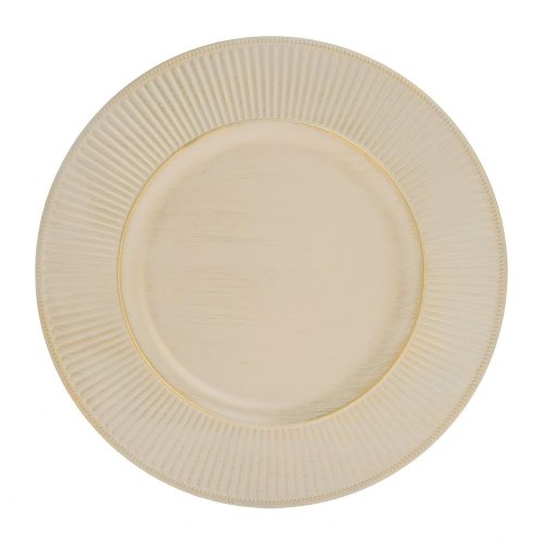 Tanier okrúhly zlatý plast 33cm - Veľkonočné ozdoby