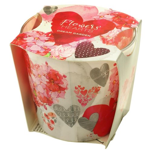 Voň.v skle flowers hearts 115gr - Vianočné dekorácie a ozdoby