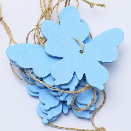 Motýľ-výrez sv.modrá s/10 7cm super cena - Umelé kvety