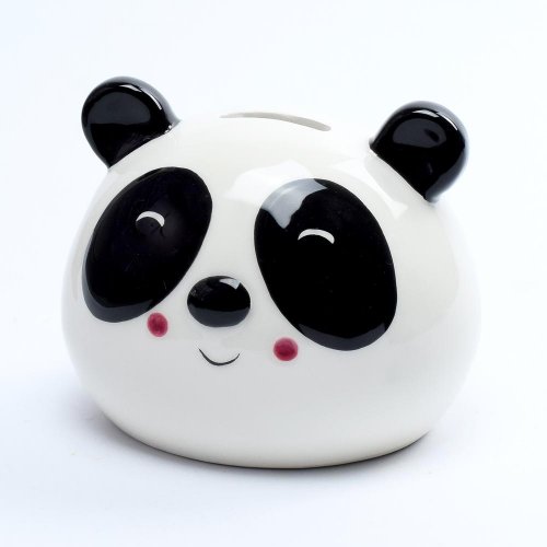 Pokladnička panda biela dolomit 12x9,5x10cm