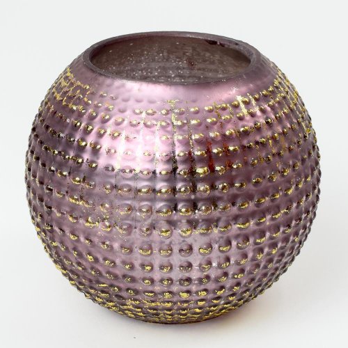 Svietnik sklo fialový 11x10cm