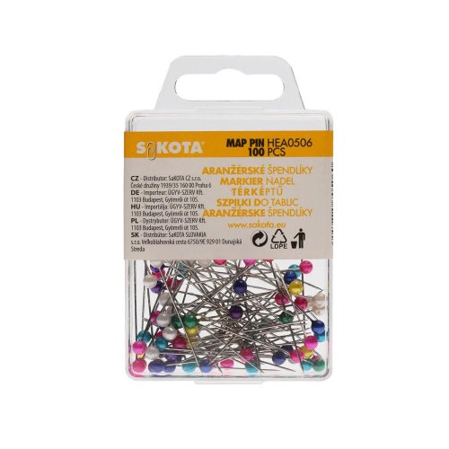 Špendlíky aranžérske 506, 37 mm , farebné