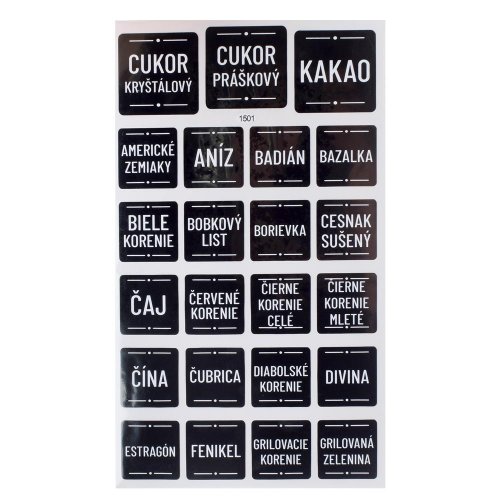 Samolepka na koreničky čierne /sd