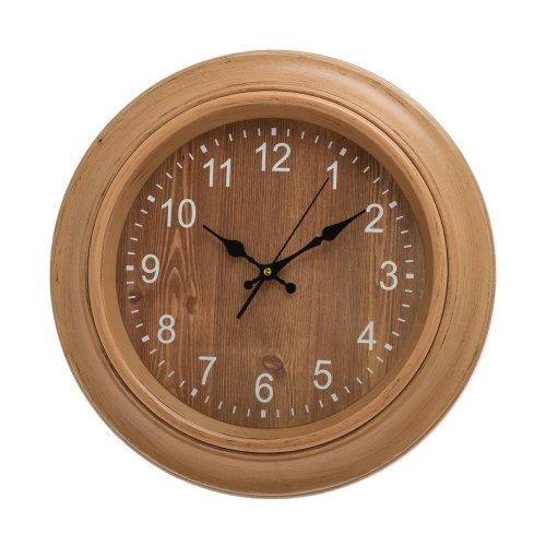 Hodiny nástenné mdf 45cm drevo hnedé