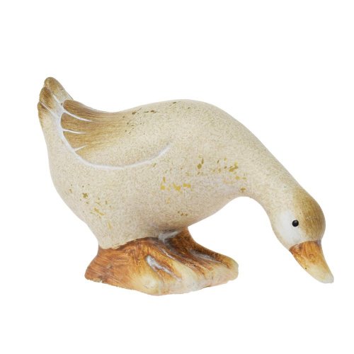 Kačka keramika 14,1x6,3x8,3cm biela - Vianočné stromčeky