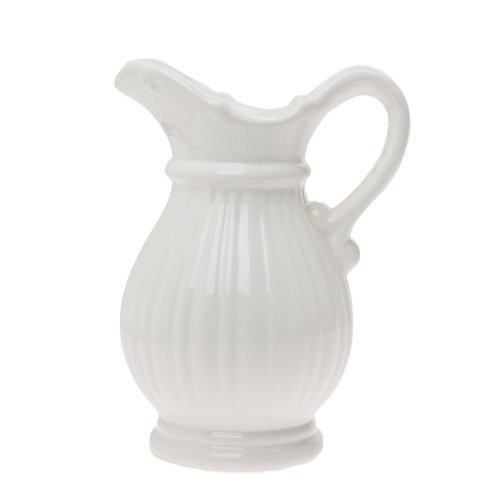 Váza džbán  na suché aranž.džbán keram. 18x15,5x25cm biely