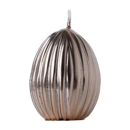 Vajce malé vrúbkované rose gold. 6x8cm