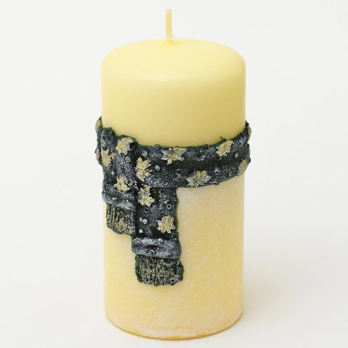 Šálik val.7x14 krem+zelený