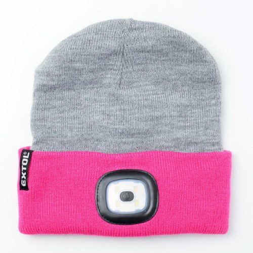 Čiapka s čel.,obojstranná,šedo-ružová,4xled