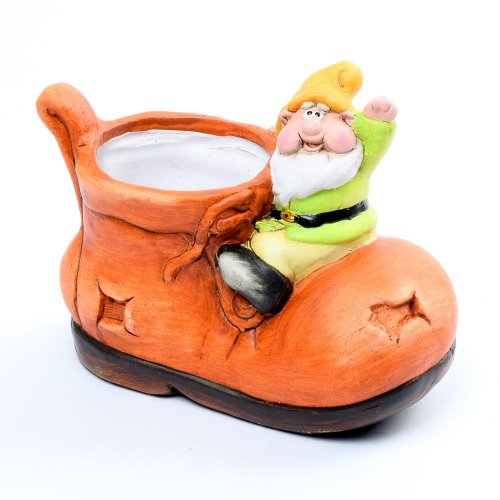 Topánka s trpaslíkom obal keramika 19x9,5x14cm