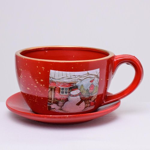 Obal  vianočný s uškom terakota 20.8*18*10.5