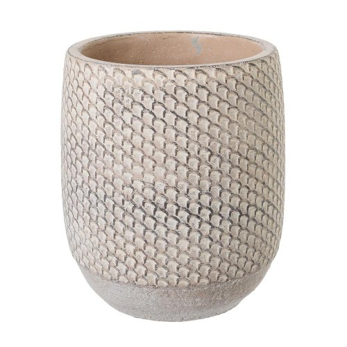 Obal cement antique lt.brown d17*h20cm