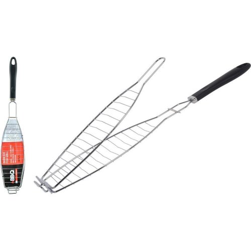 Rošt na gril ryby chrom 58cm čierna bbq c83500800