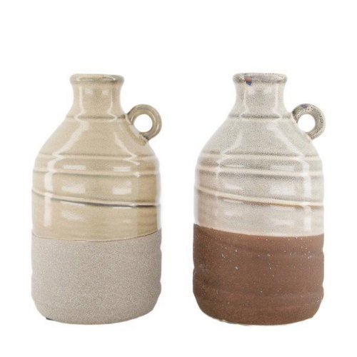 Váza fľaša keram. 14x14x26cm ass2 - Lampáše