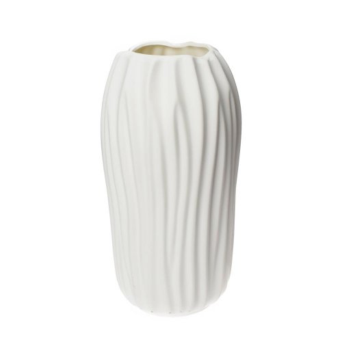 Váza vlnky keramika 13x13x24cm biela