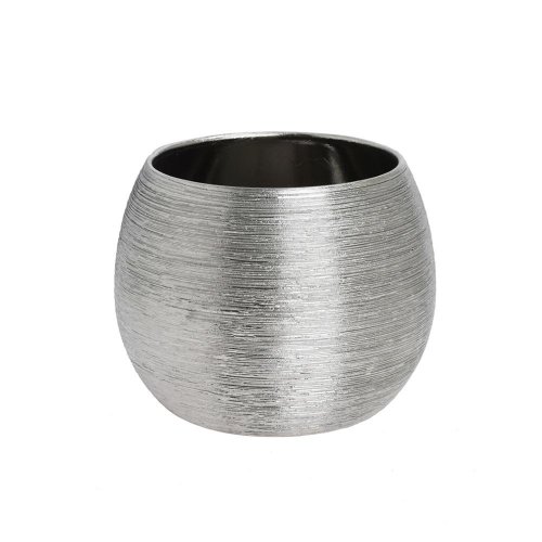 Obal keramika 13,x10cm strieborný - Vianočné stromčeky