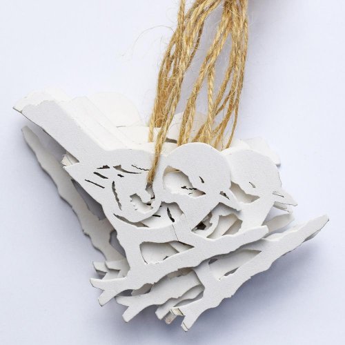 Výrez vtáčik drevo záves bie 7cm s/10 super cena