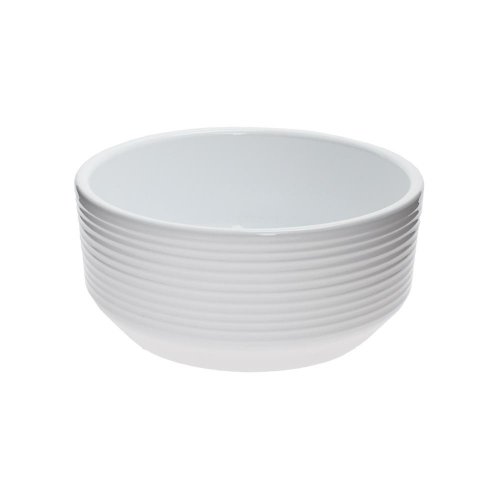 Miska biela s pásmi 23xv10cm