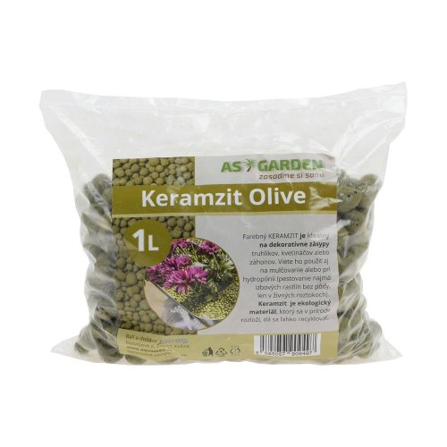 Keramzit farebný olive 1l