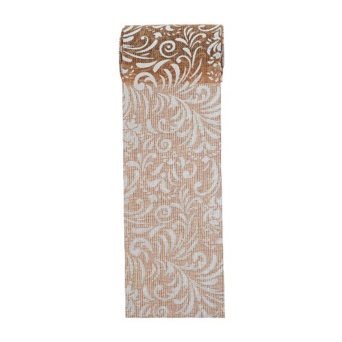 Juta hnedá/biela 12cmx5m juta 5