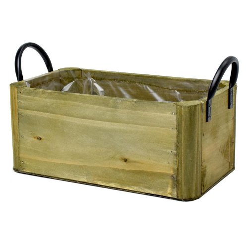 407fl/s debnička s rúčkami drevo hnedá l 26x15x11cm