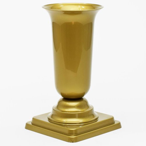 176 váza 0 zaťažená zlatá v26,5cm - Umelé kvety