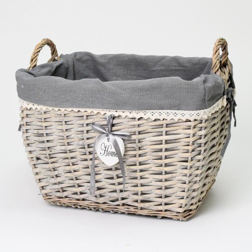 338fl/s prútený košík šedý l:36x28x28cm