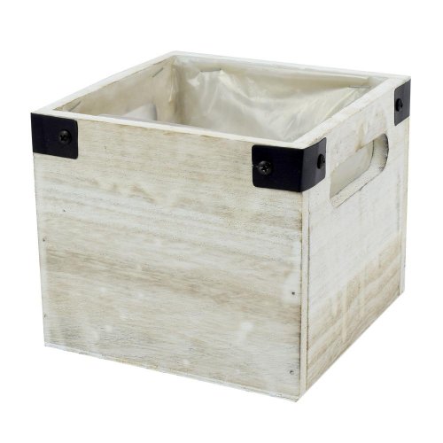 Drevená krabička natur 14,5xv12,5cm - Umelé kvety