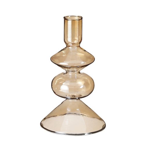 Super cena svietnik costa sklo krém - v14,5xd9cm